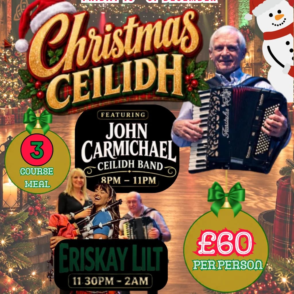 Christmas in the Glasgow Irish Centre Presents Ceilidh Night