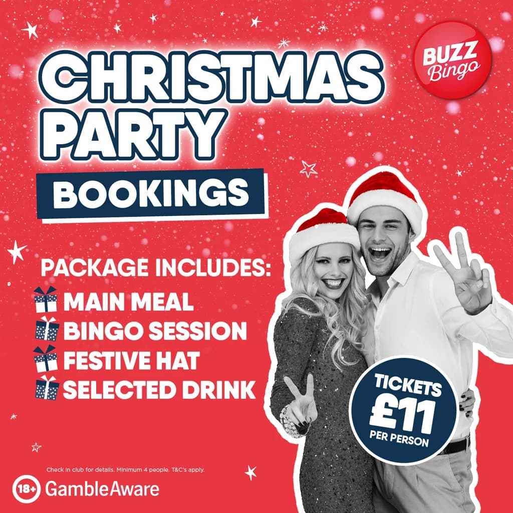 Christmas Party Bookings - Buzz Bingo Edinburgh Meadowbank