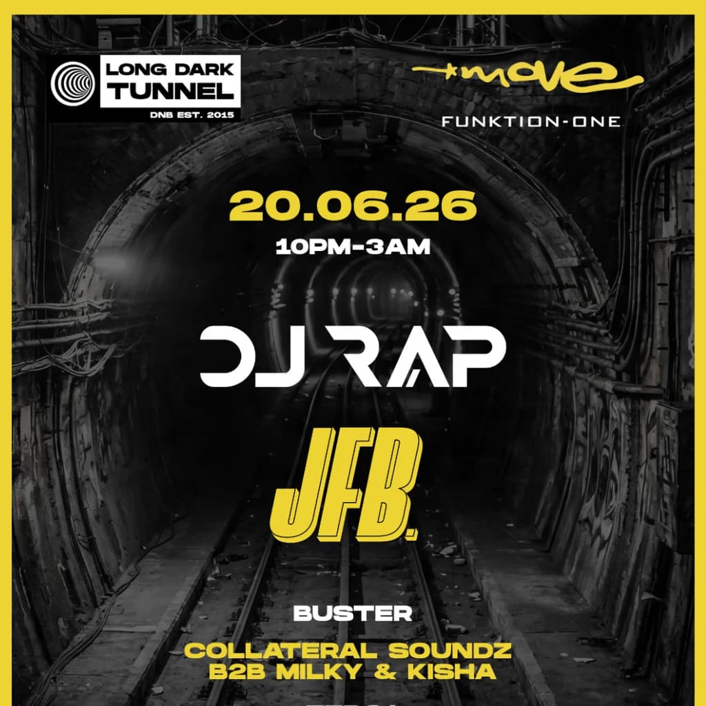 Long Dark Tunnel | DJ RAP, JFB + more | 20.06.26 | Exeter at Move Exeter