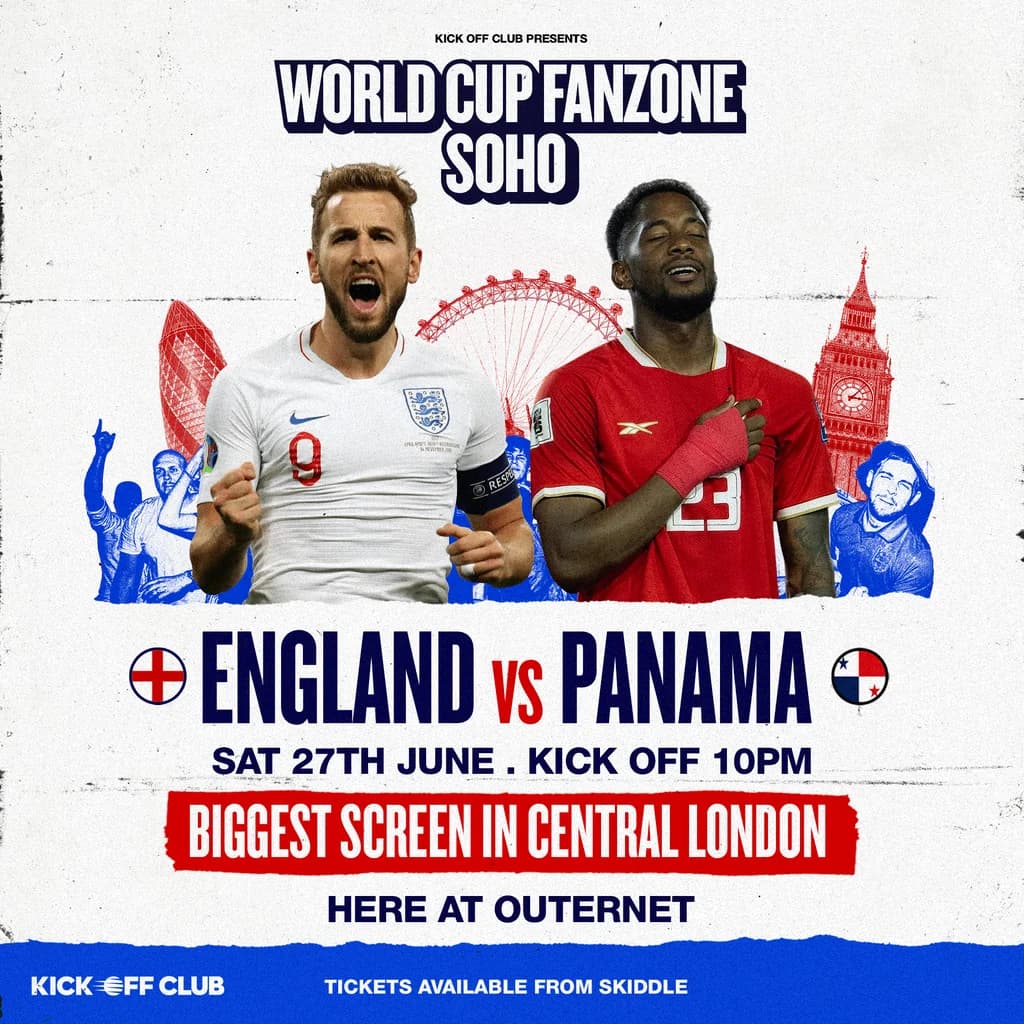 World Cup Fanzone Soho: England vs Panama