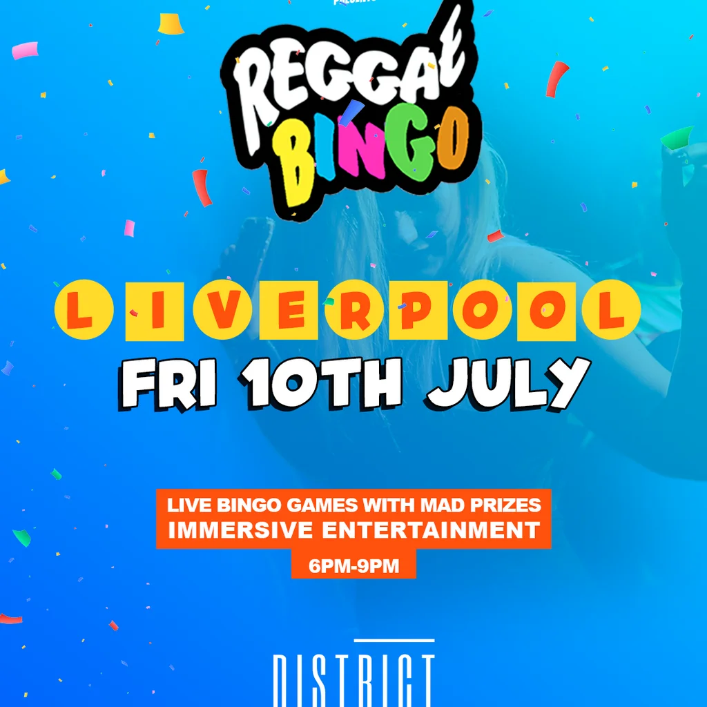 Reggae Bingo - Liverpool - Fri 10th July at District, 61 Jordan Street, L1 0BE, Liverpool