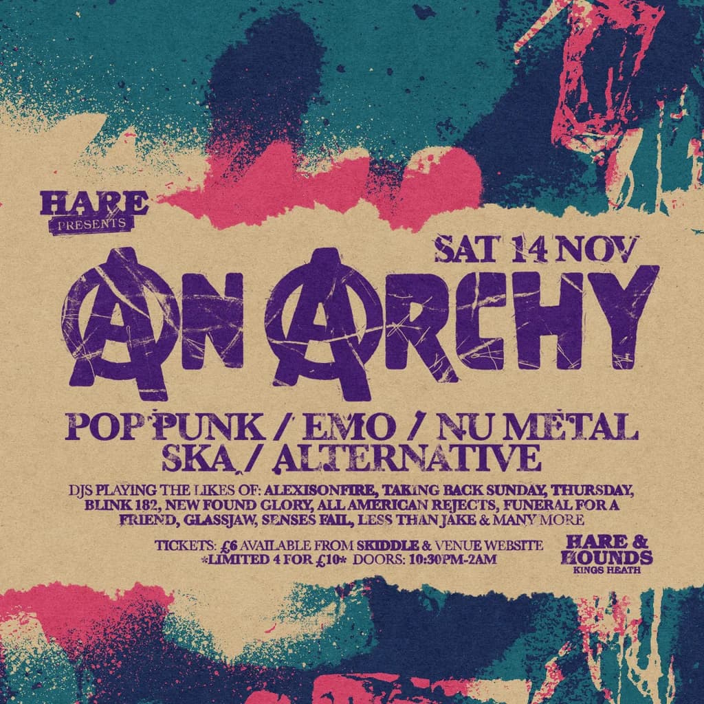 Anarchy - A Night of Pop Punk / Emo / Nu Metal & more!