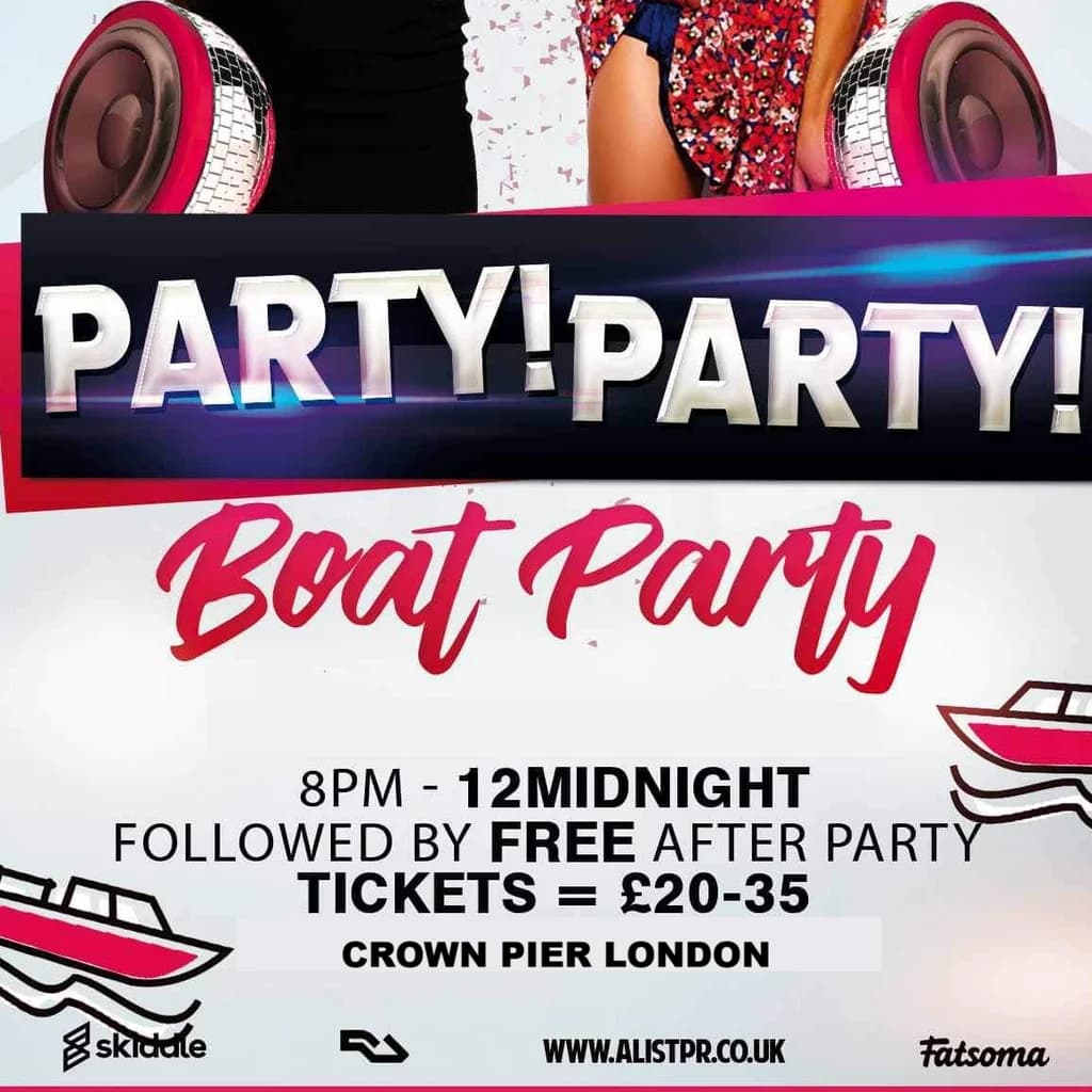 Party Party London boat party + free after party at Crown Piers