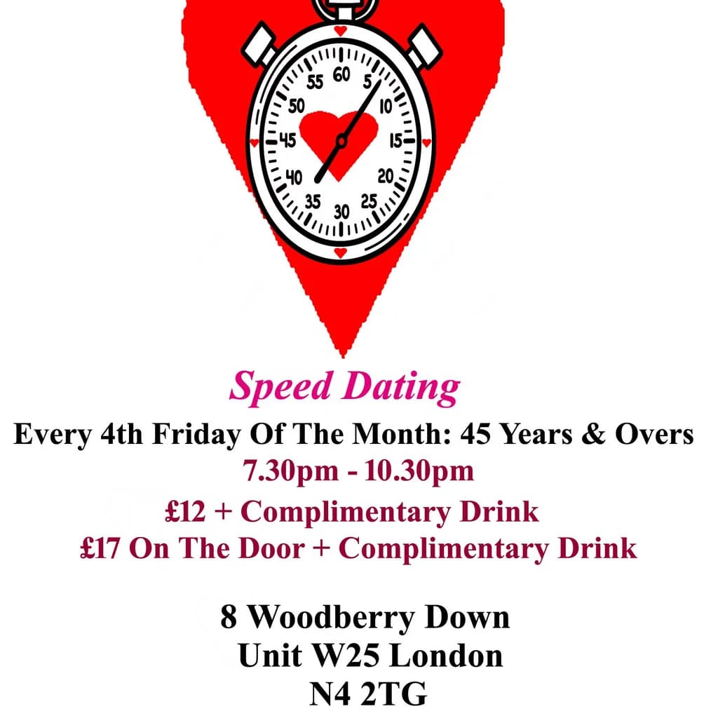 Speed dating 45 years & Overs Fridays
