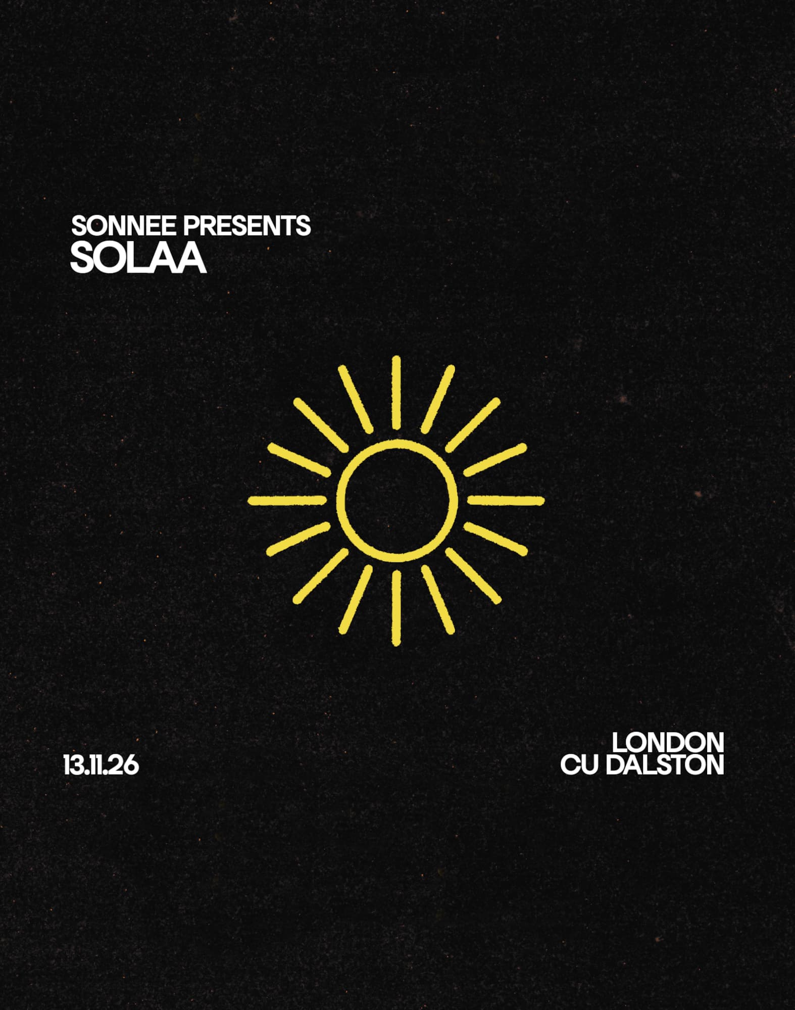 Sonnee presents: SOLAA London