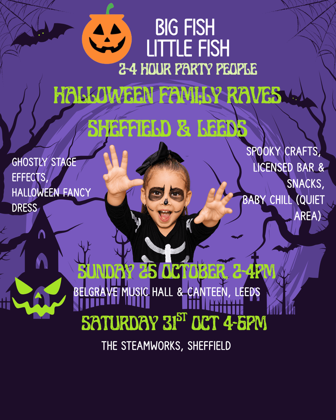 Big Fish Little Fish LEEDS Halloween Family Rave! Sun 25th October 1-3pm