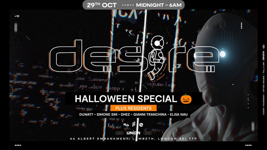 DESIRE - Weekly Thursday After Party - HALLOWEEN SPECIAL