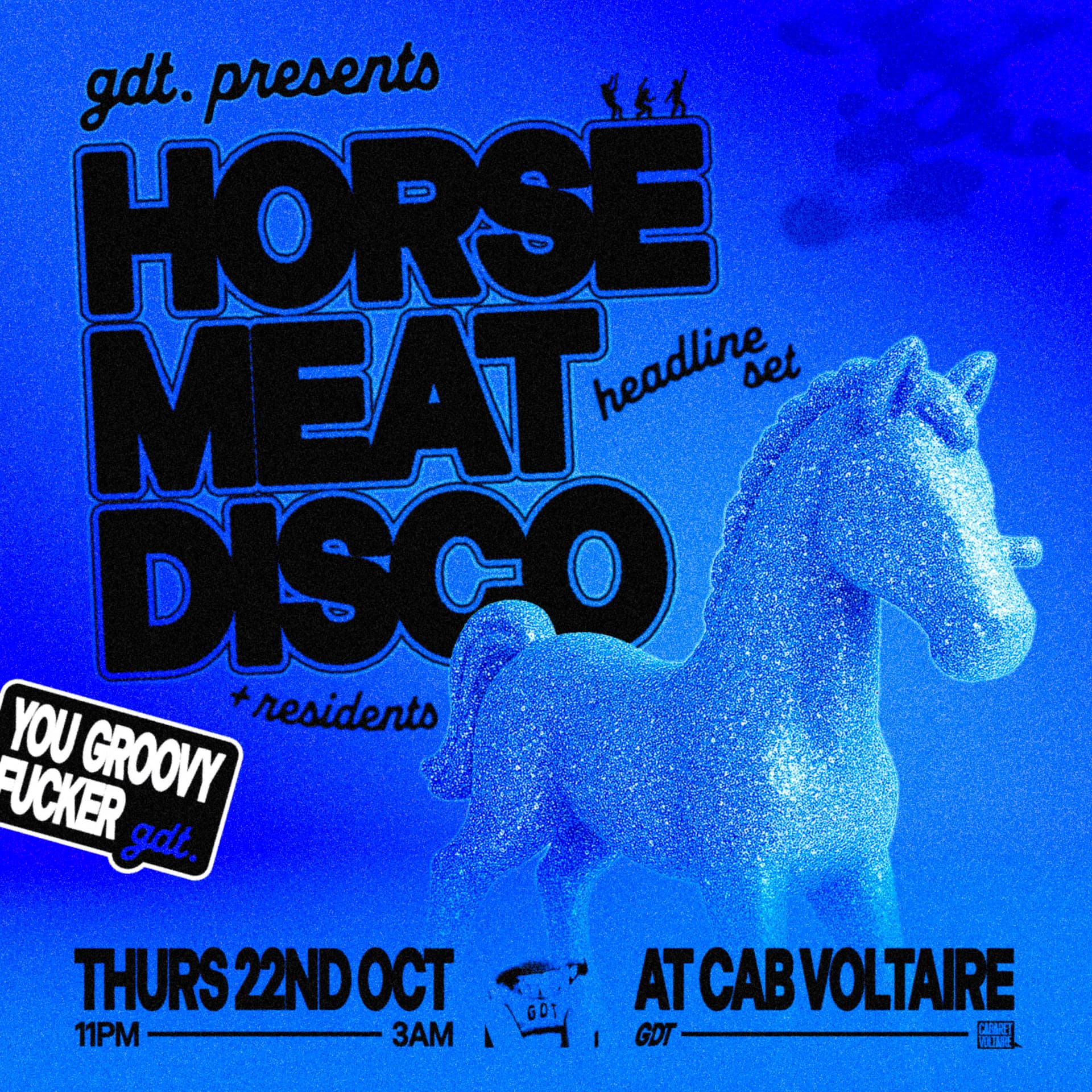 GDT PRESENTS: HORSE MEAT DISCO // THURSDAY 22ND OCT at CAB VOL