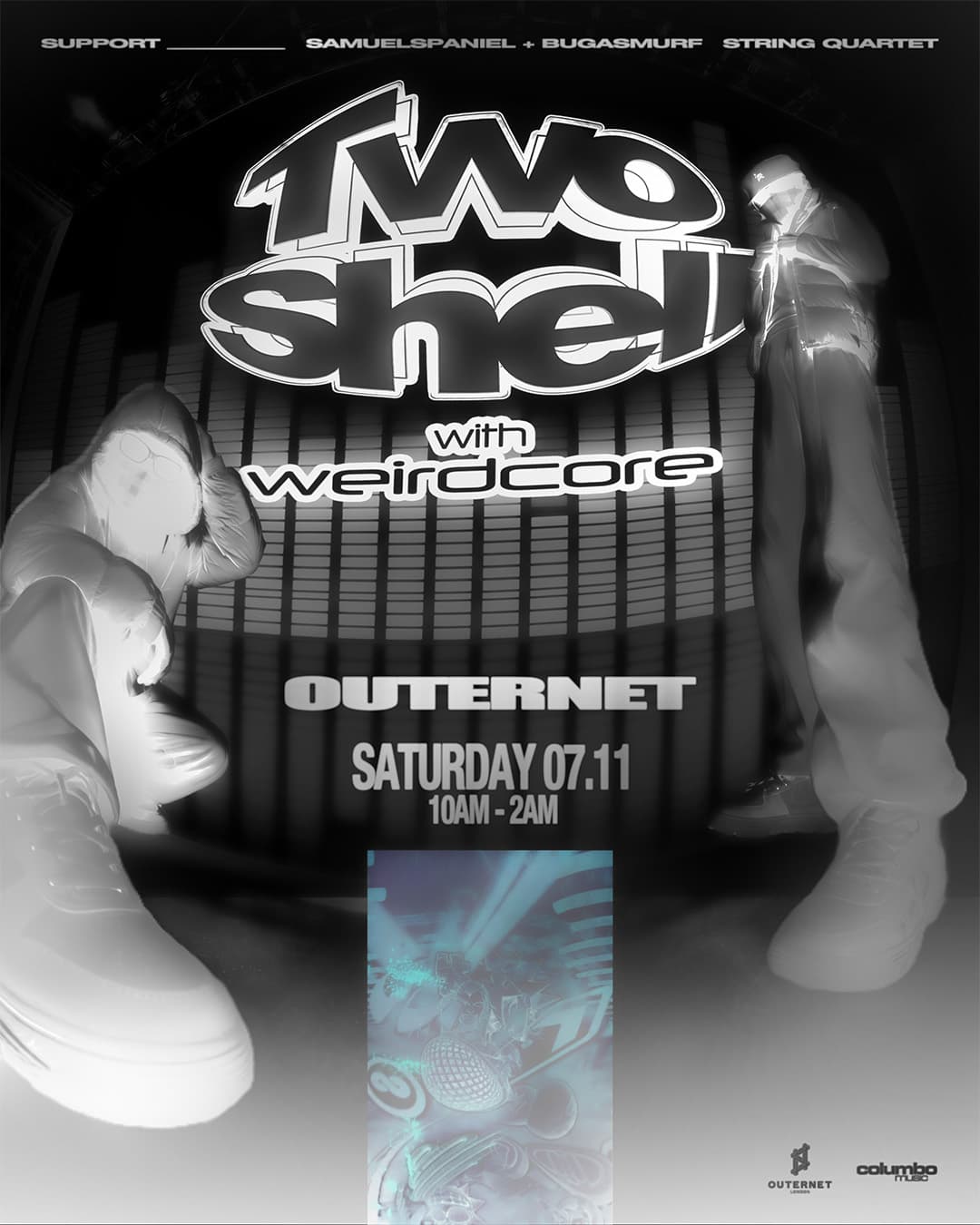 Two Shell (A/V Show) with Weirdcore, Samuelspaniel, Bugasmurph ++more — Outernet Live, London