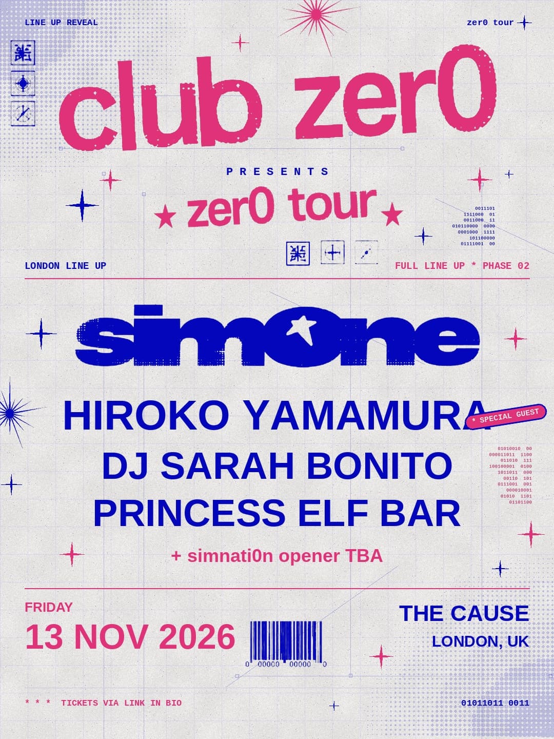 sim0ne pres. club zer0 @ The Cause, London