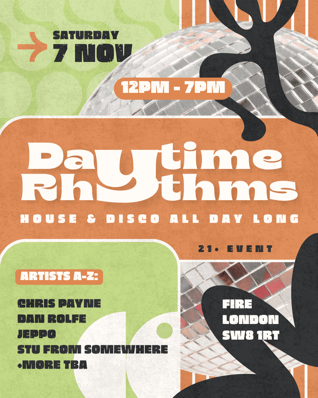 Daytime Rhythms - House & Disco Day Party at Fire Lounge