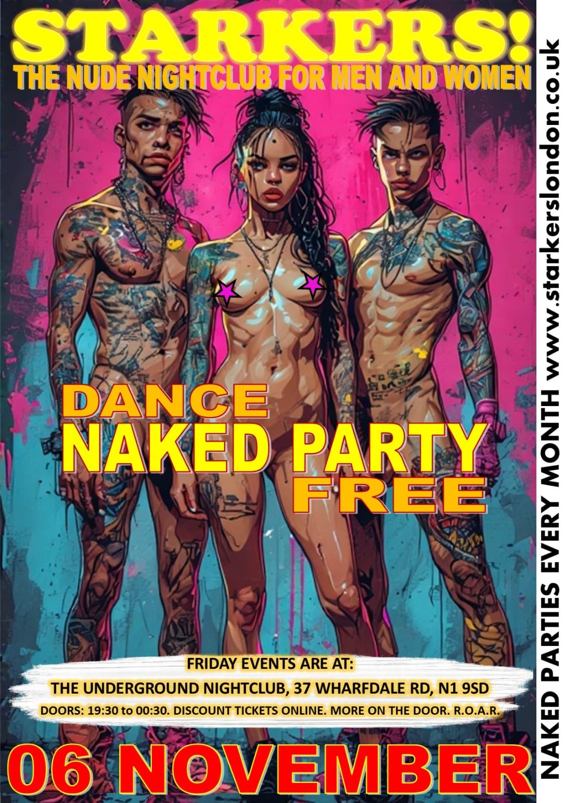 Upcoming event poster at The Underground Nightclub
