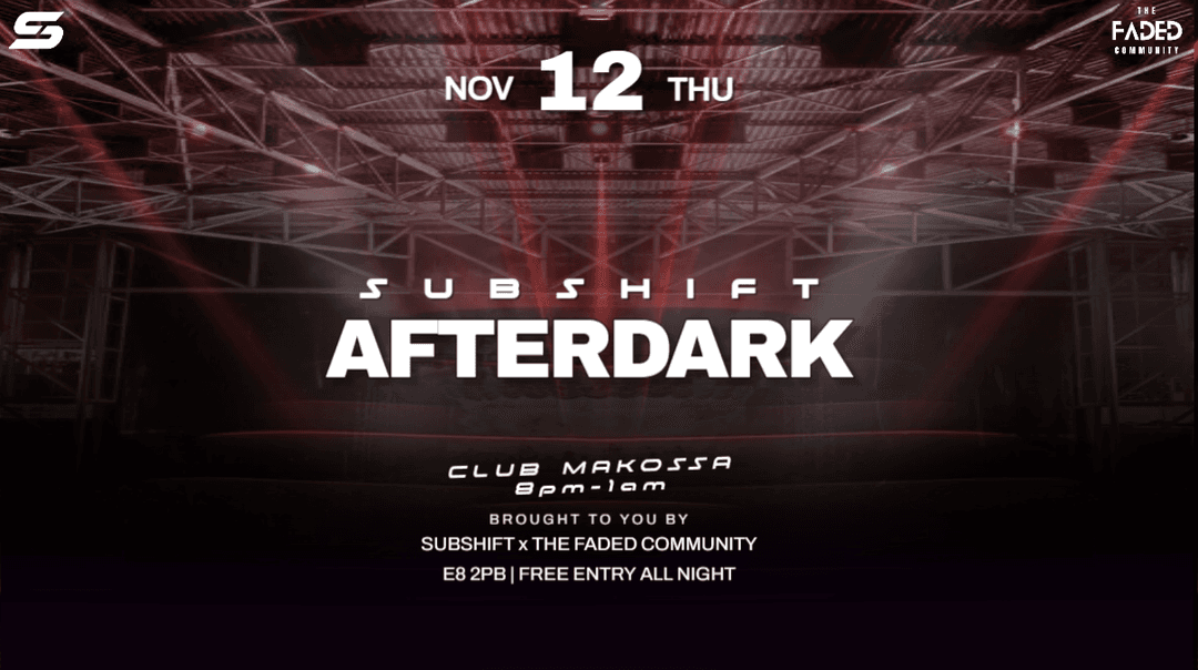 SUBSHIFT AFTERDARK: Drum & Bass + Jungle, Dalston