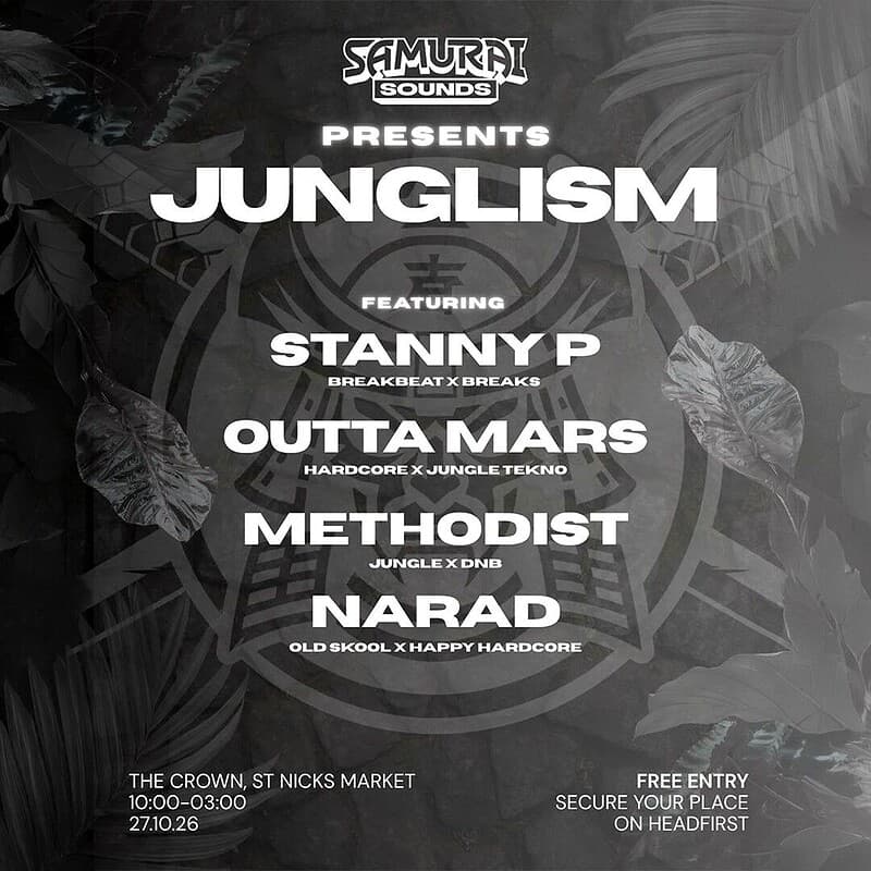 Samurai Sounds: Stanny P, Outta Mars, Methodist + Narad
