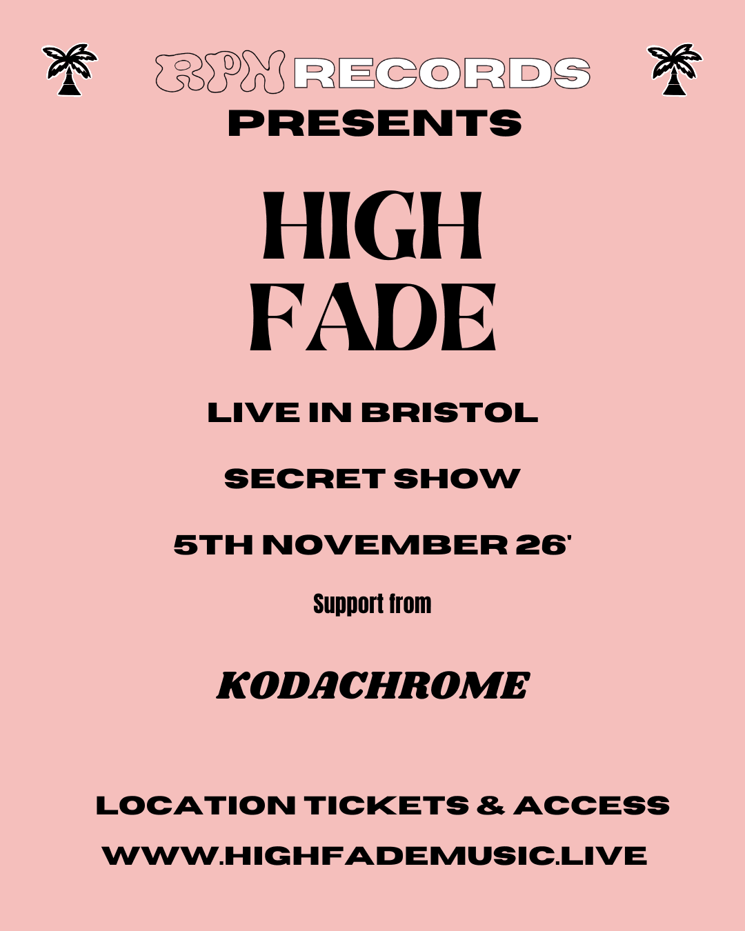 Bristol Secret Show - Location announced on the day