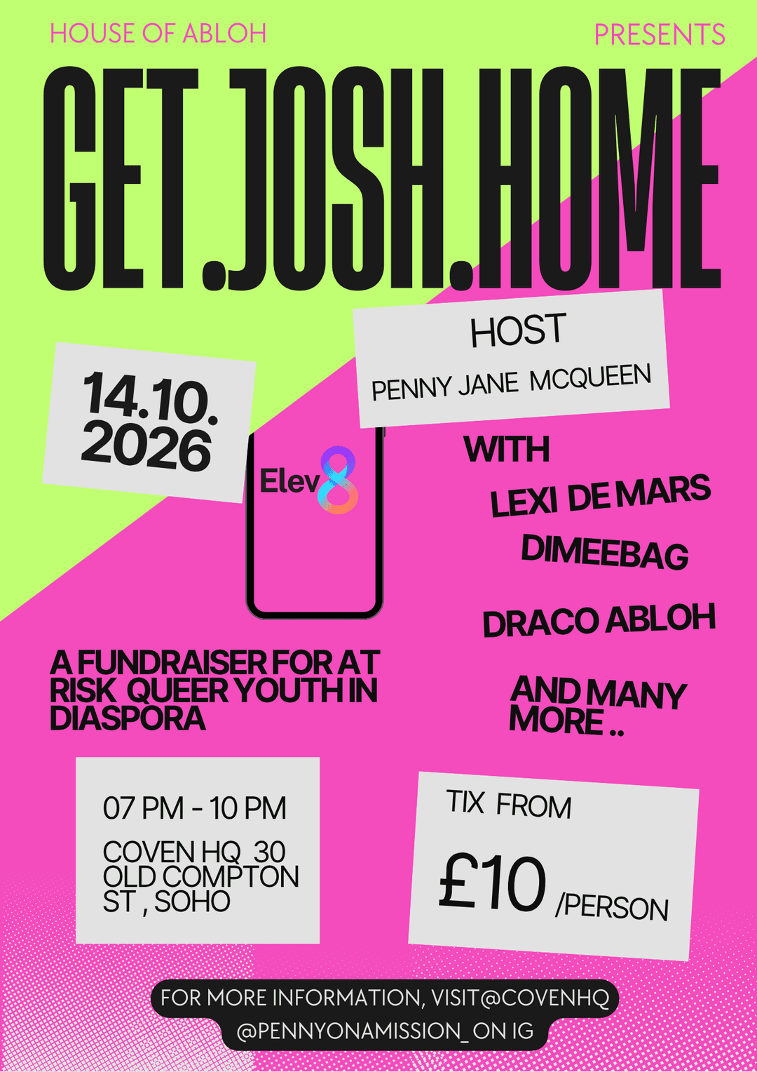 Upcoming event poster at Coven HQ