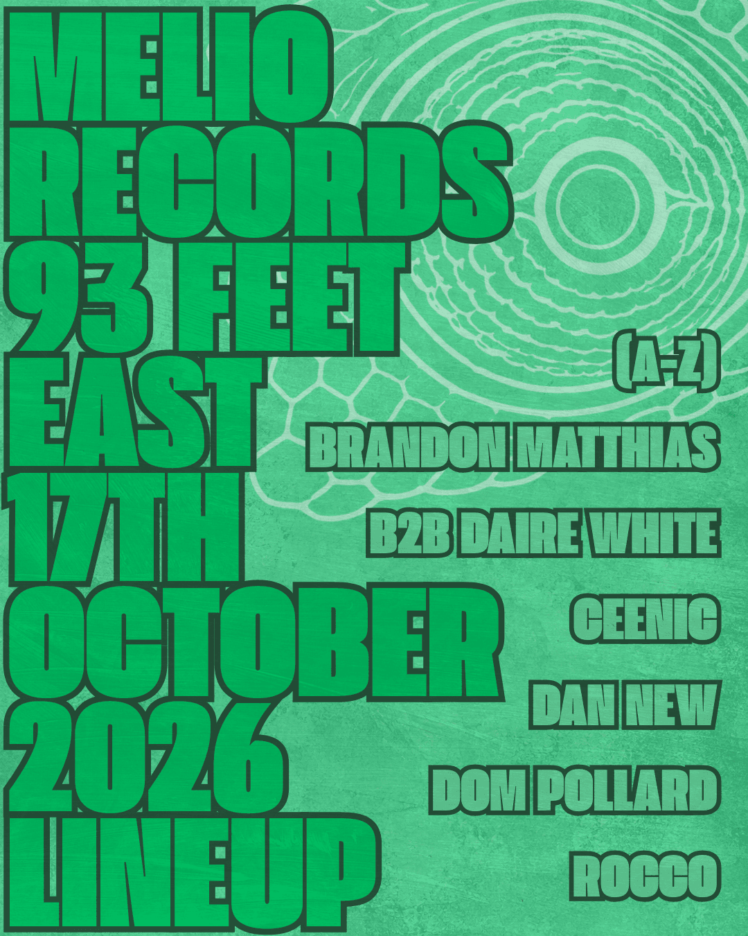 Melio Records x 93 Feet East