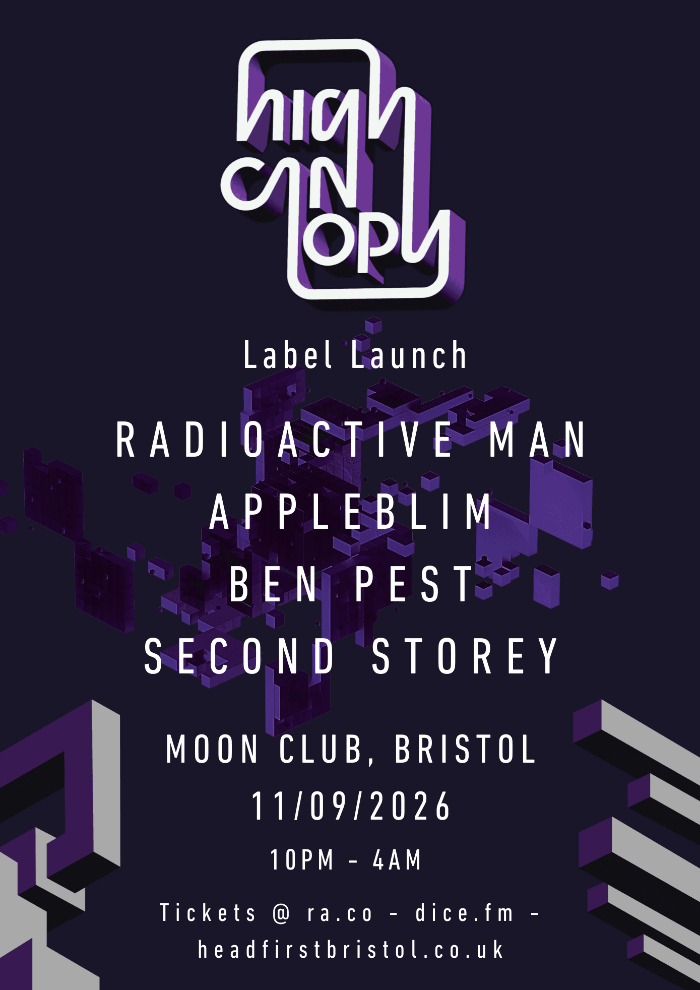 High Canopy w/Radioactive Man, Appleblim, Ben Pest and Second Storey