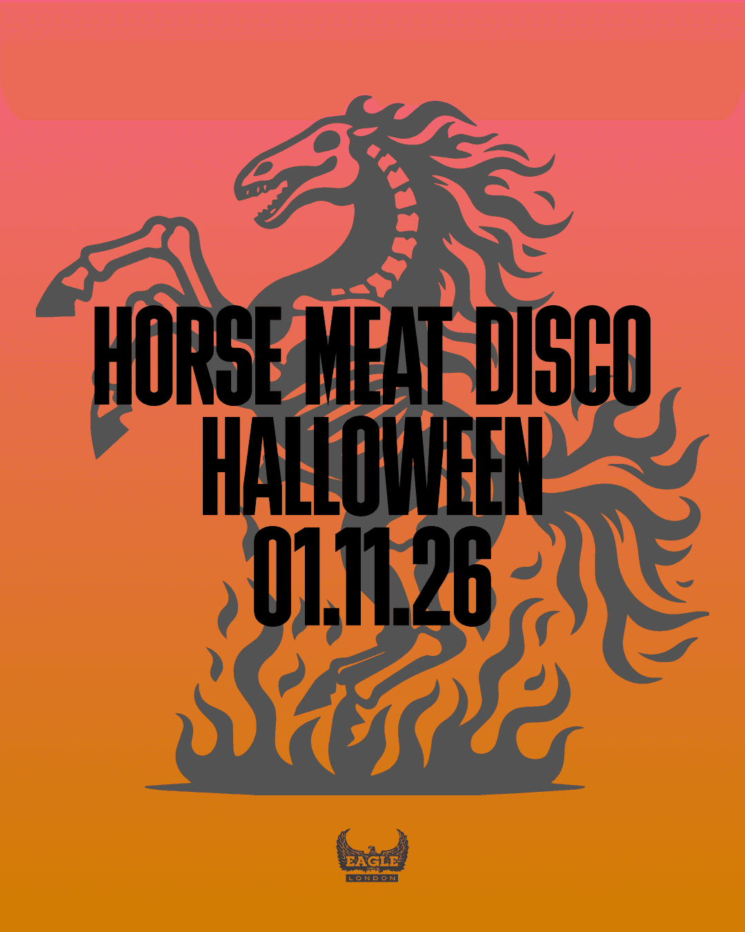 Upcoming event poster at Eagle London
