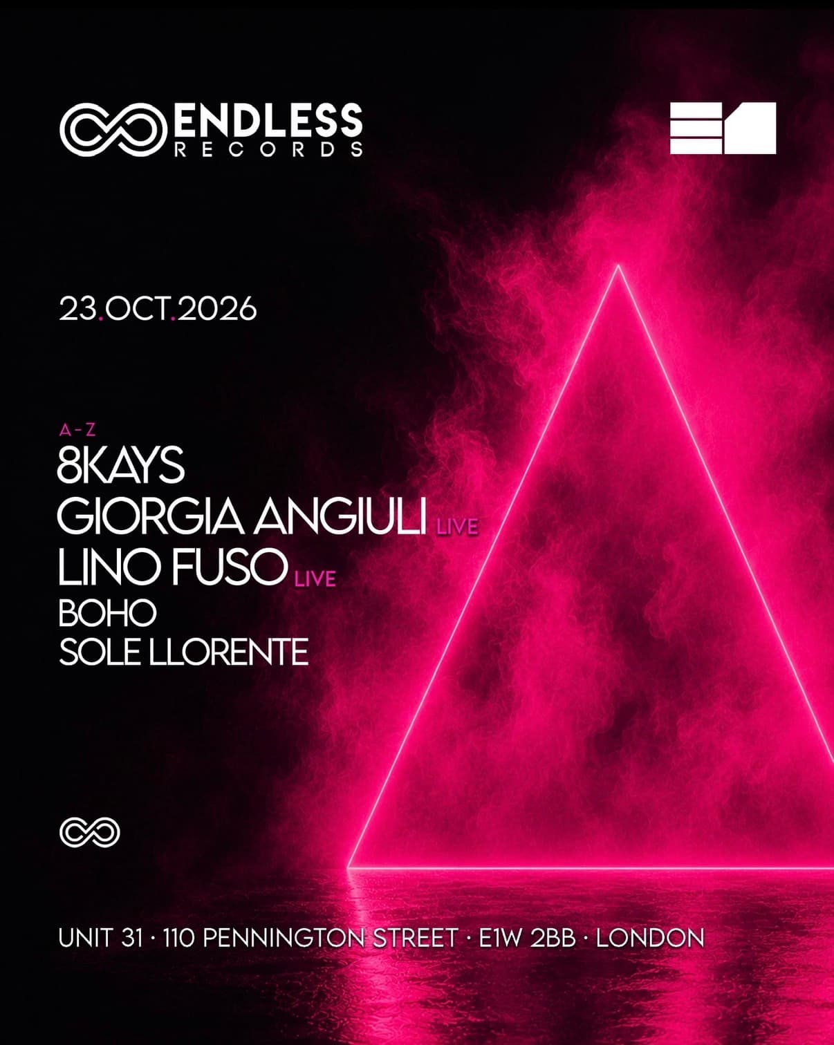ENDLESS x E1: 8KAYS, Giorgia Angiulí, Lino Fuso