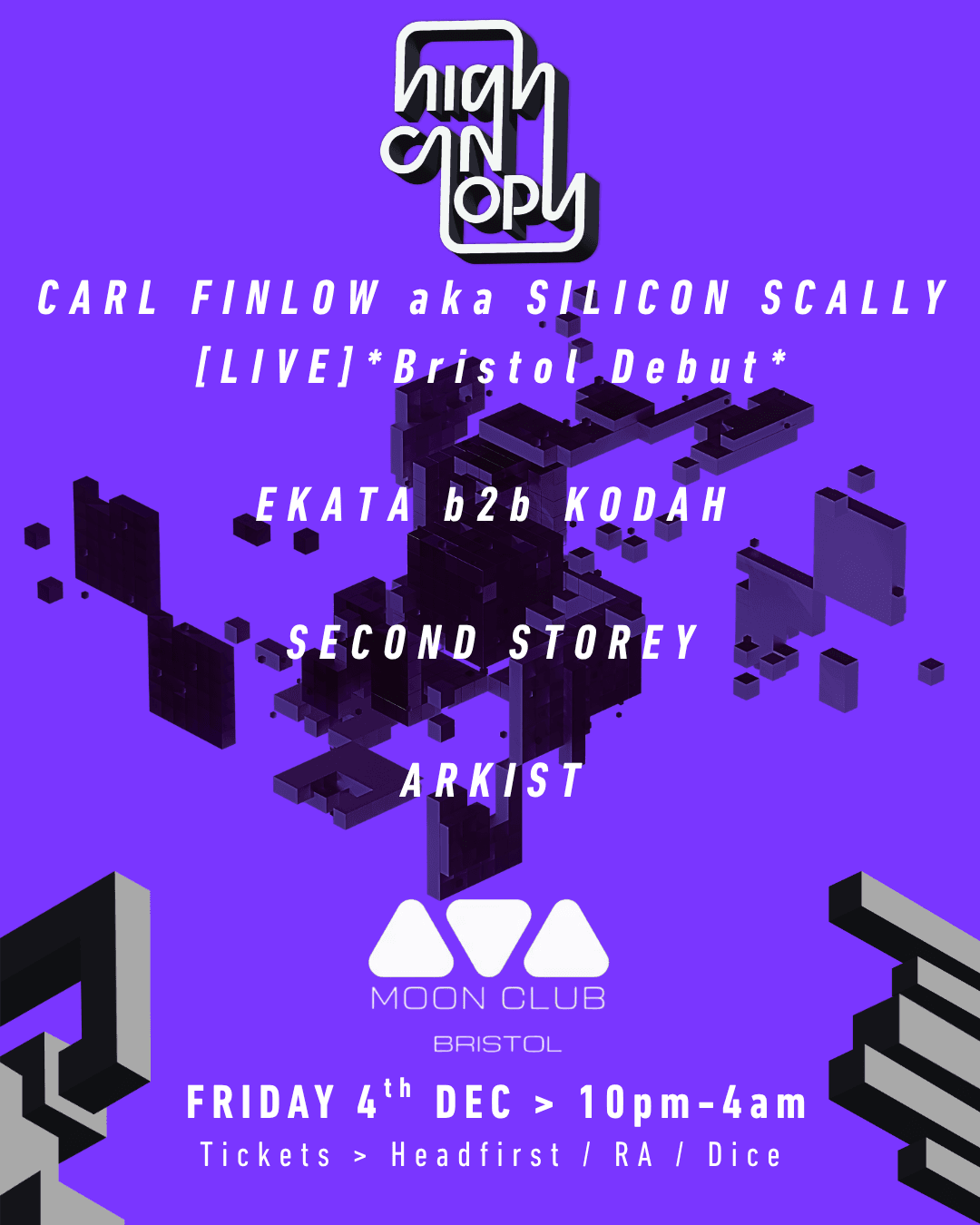 High Canopy w/Carl Finlow aka Silicon Scally LIVE, EKATA b2b Kodah, Arkist and Second Storey