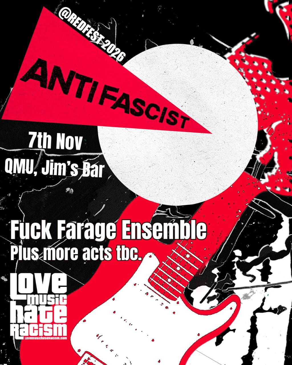 Upcoming event poster at Queen Margaret Union (QMU)
