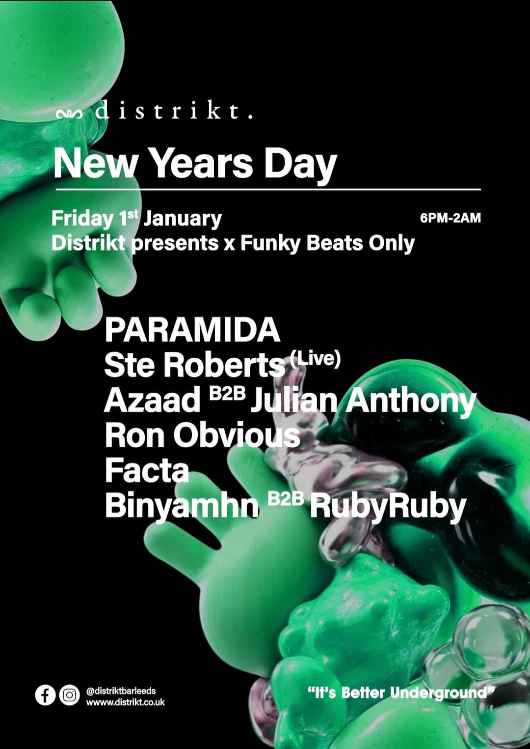 Distrikt presents x Funky Beats Only: New Years Day