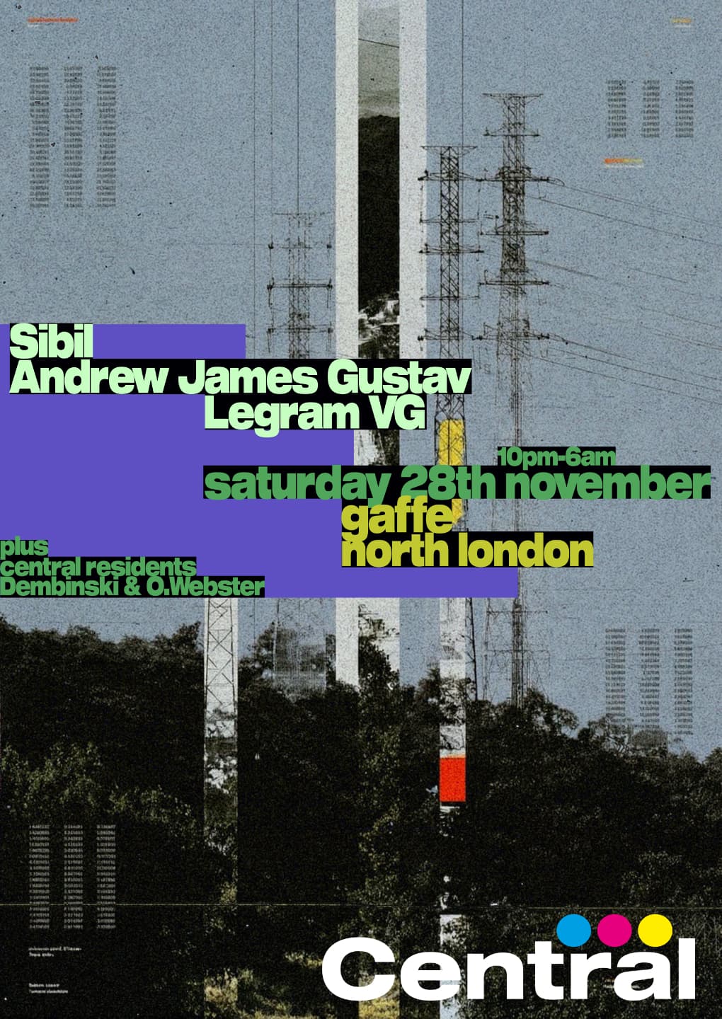 Central - Sibil, Andrew James Gustav, Legram VG
