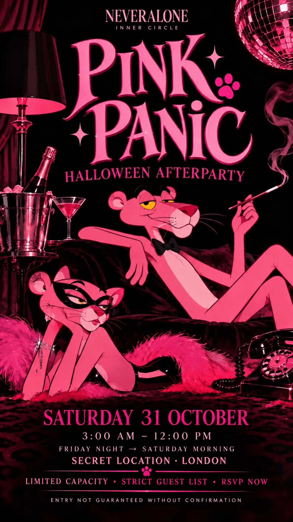 HALLOWEEN AFTERPARTY - PINK PANIC BY NEVERALONE
