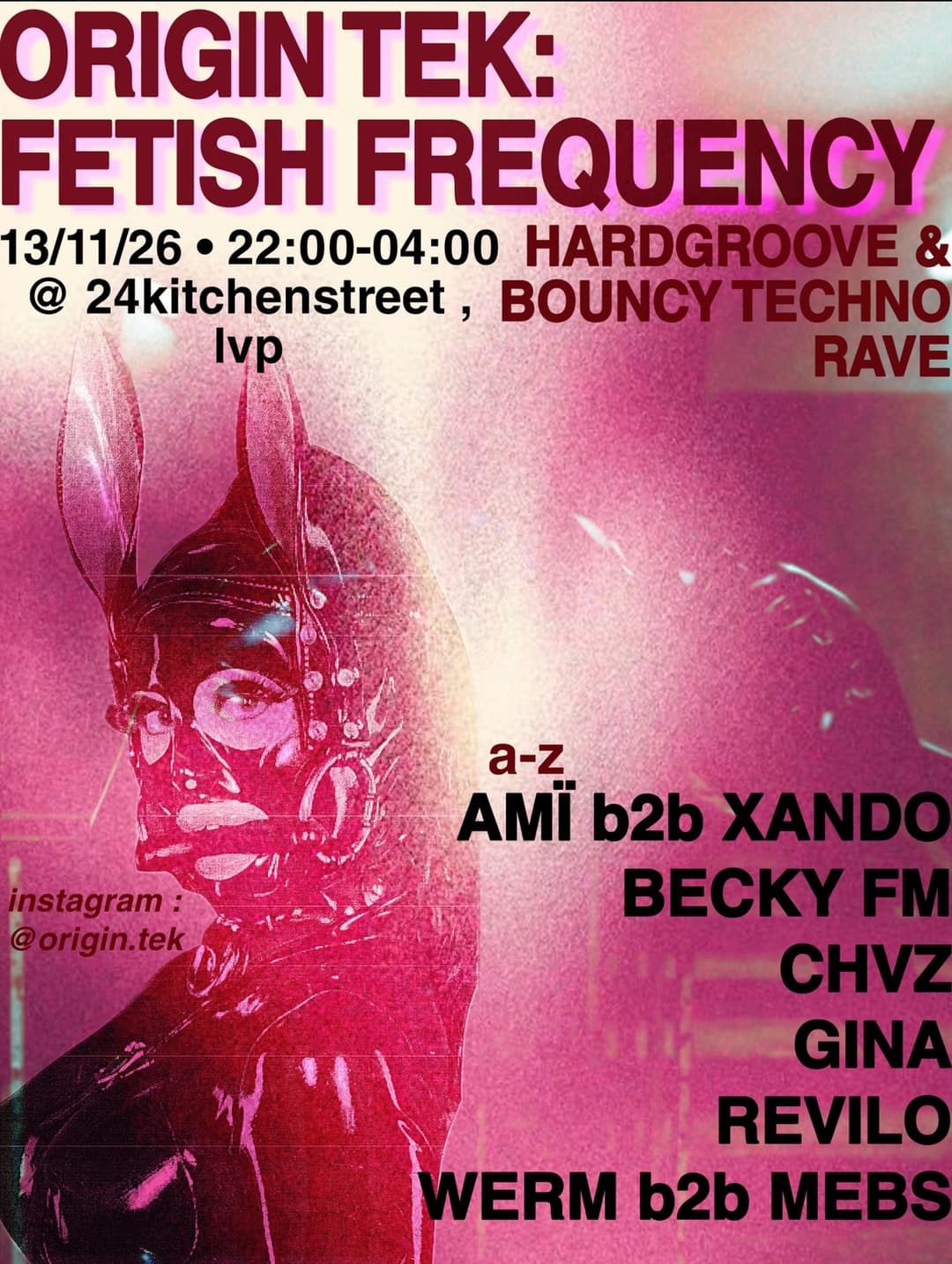 origin.tek ANNOUNCES: FETISH FREQUENCY - HARDGROOVE & BOUNCE NIGHT