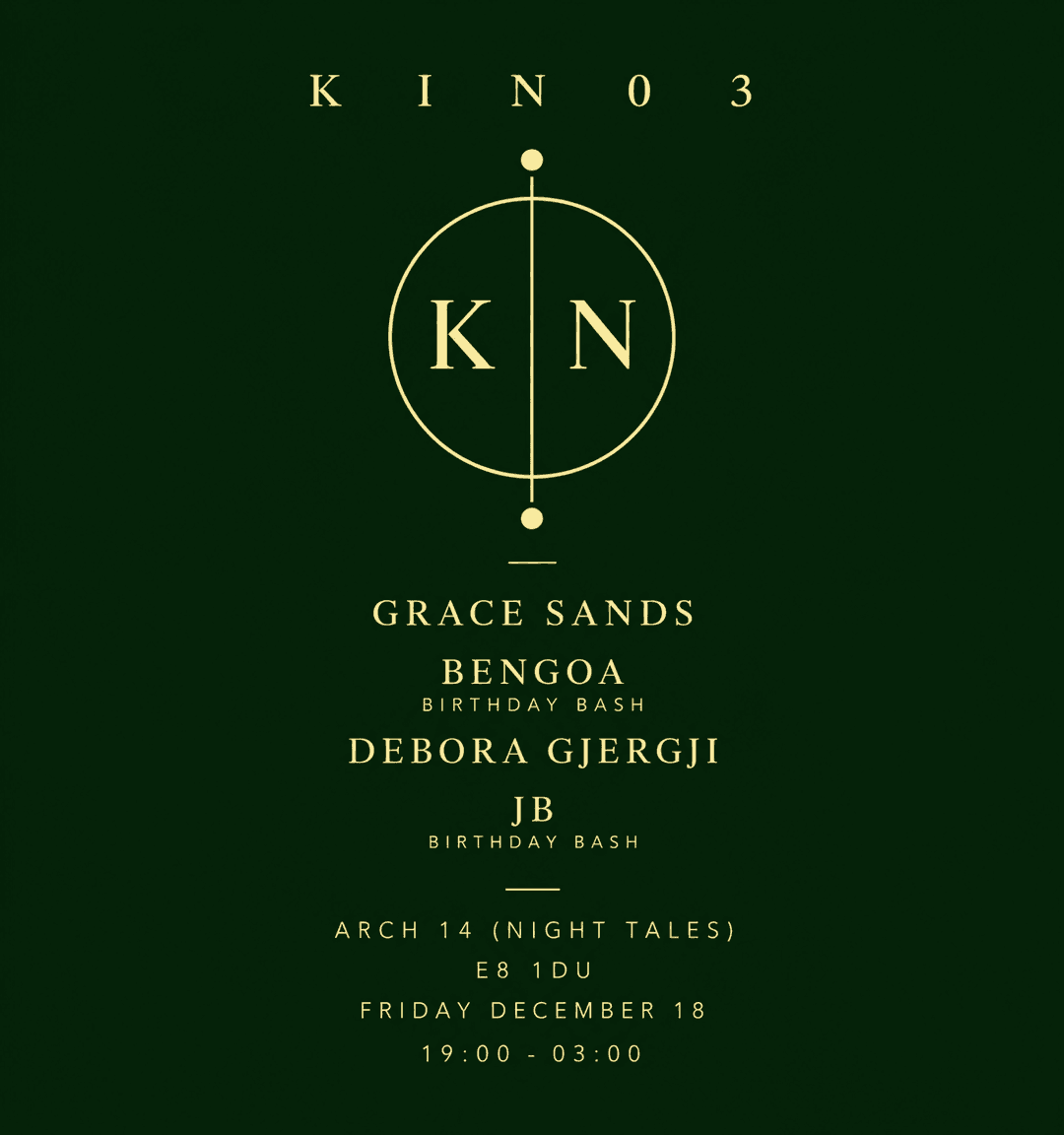 K I N 0 3 // Grace Sands // Bengoa // Debora Gjiergji // JB