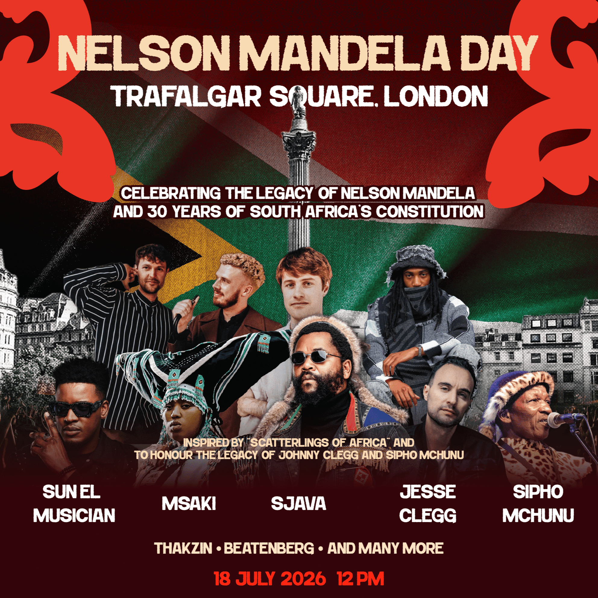 Nelson Mandela Day Trafalgar Square London