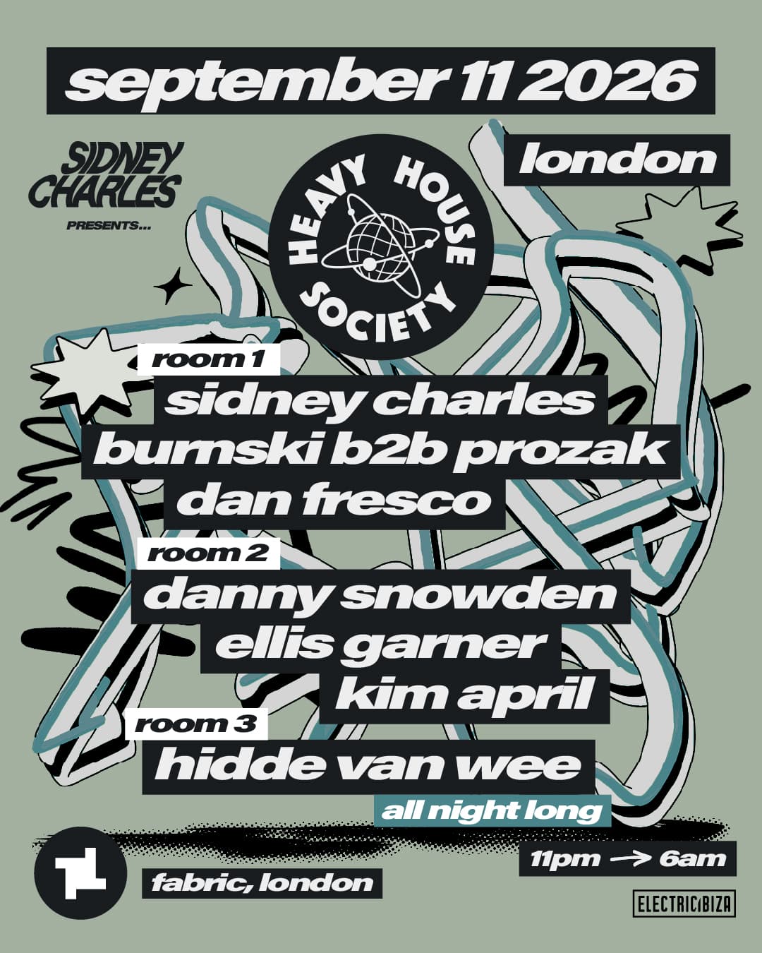 Heavy House Society: Sidney Charles, Burnski B2B Prozak, Danny Snowden, Kim April + more