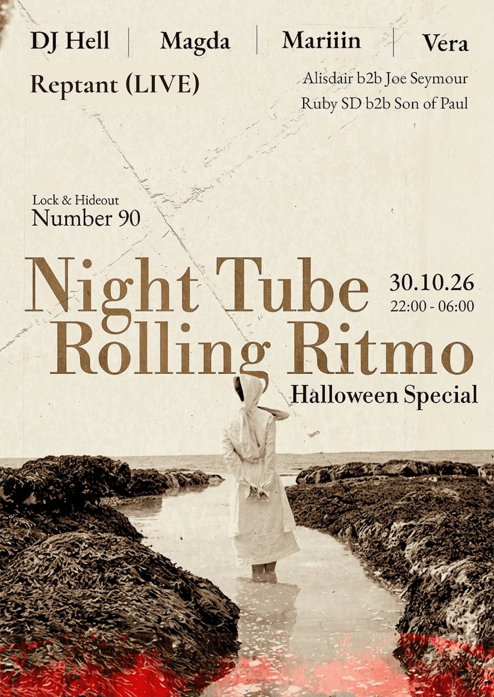 Rolling Ritmo & Night Tube Halloween: DJ Hell, Reptant (Live), Magda, Mariiin, Vera, Residents