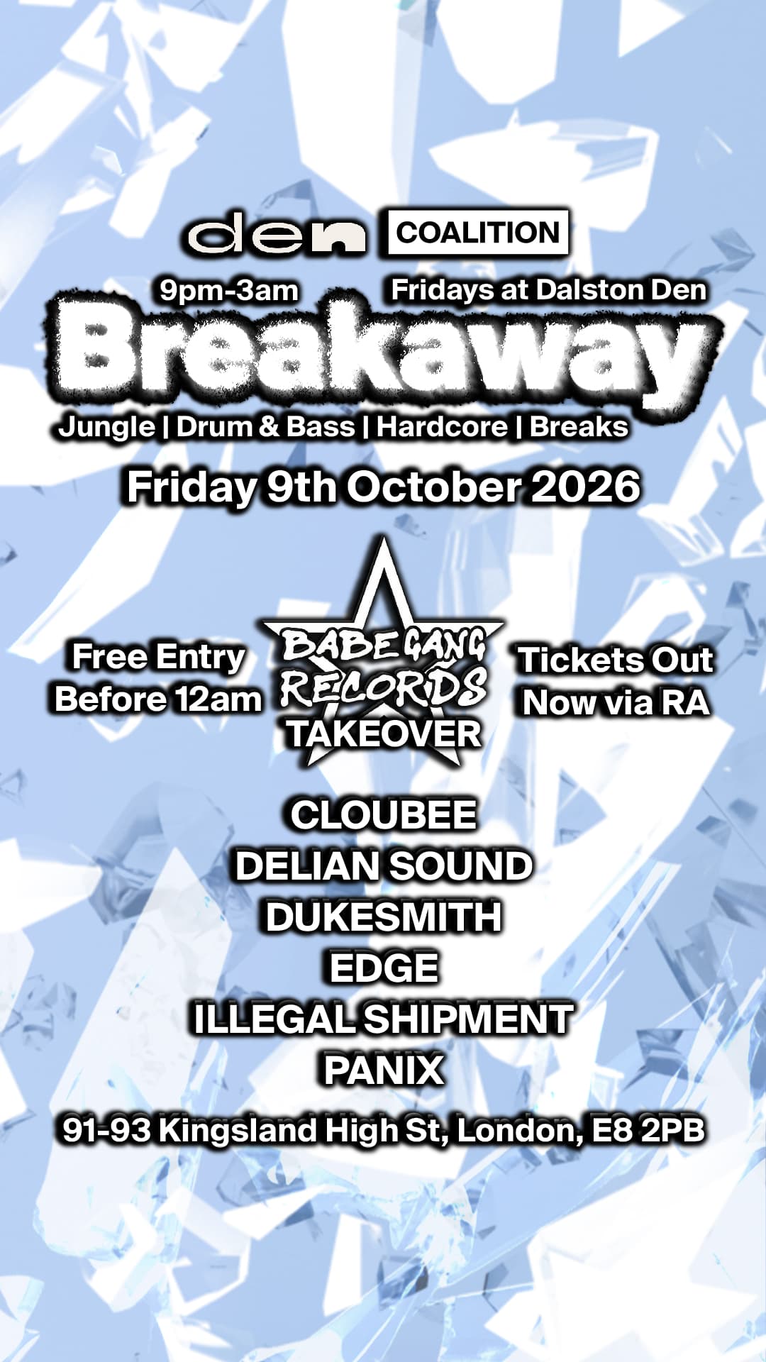 Breakaway: Babe Gang Records Takeover - Free Entry Before 12am - Garage / Breaks