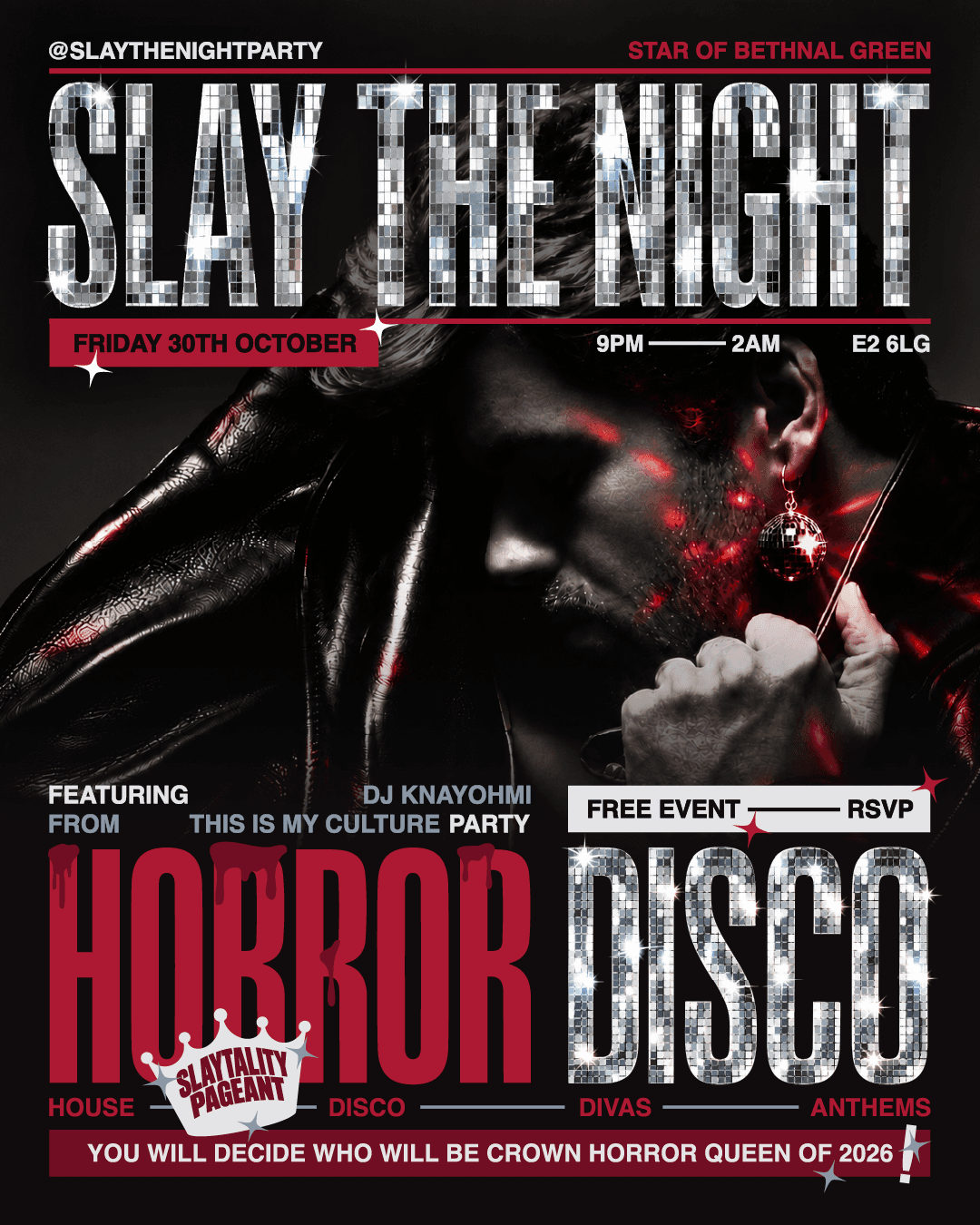 SLAY THE NIGHT - HORROR DISCO HALLOWEEN PARTY - FREE