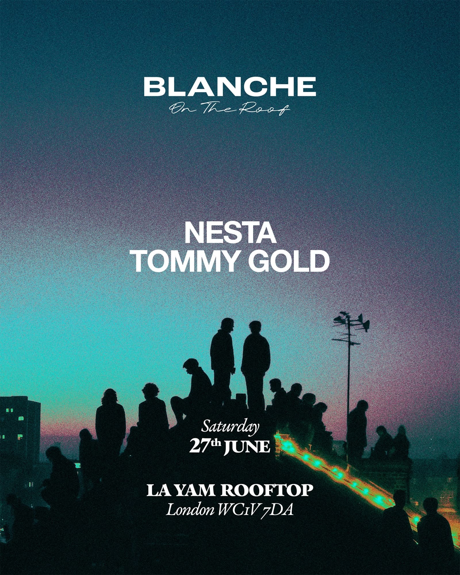 Blanche on the Roof with Nesta and Tommy Gold