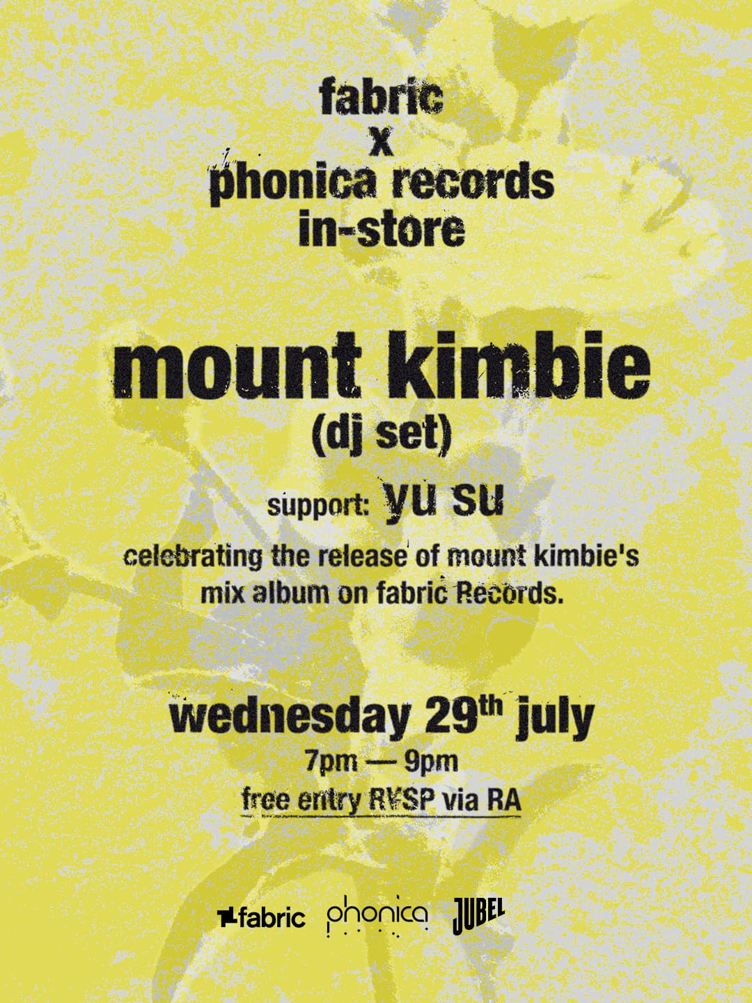 fabric x Phonica Records Instore - Mount Kimbie (DJ Set), Yu Su