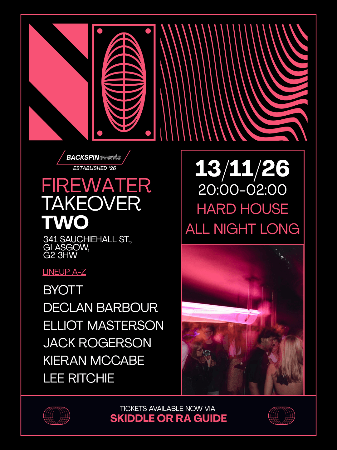 Backspin Events: Firewater Takeover II