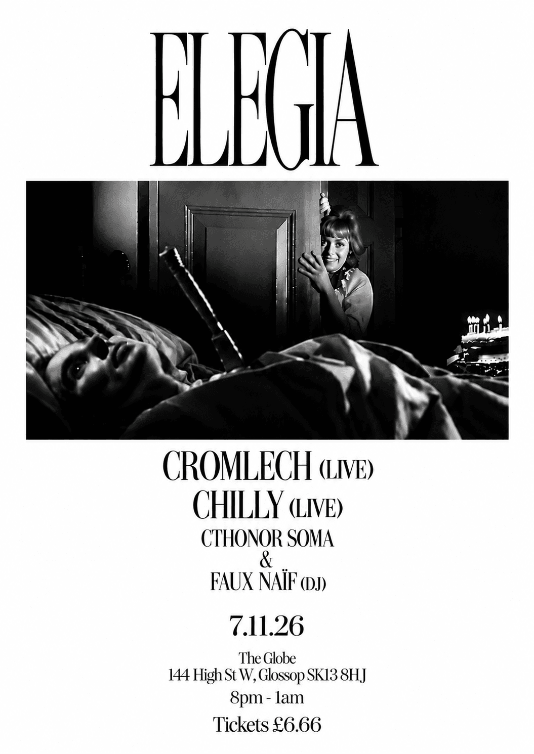 Elegia VII: C r o m l e c h (live), Chilly (live), faux naïf & Cthonor Soma