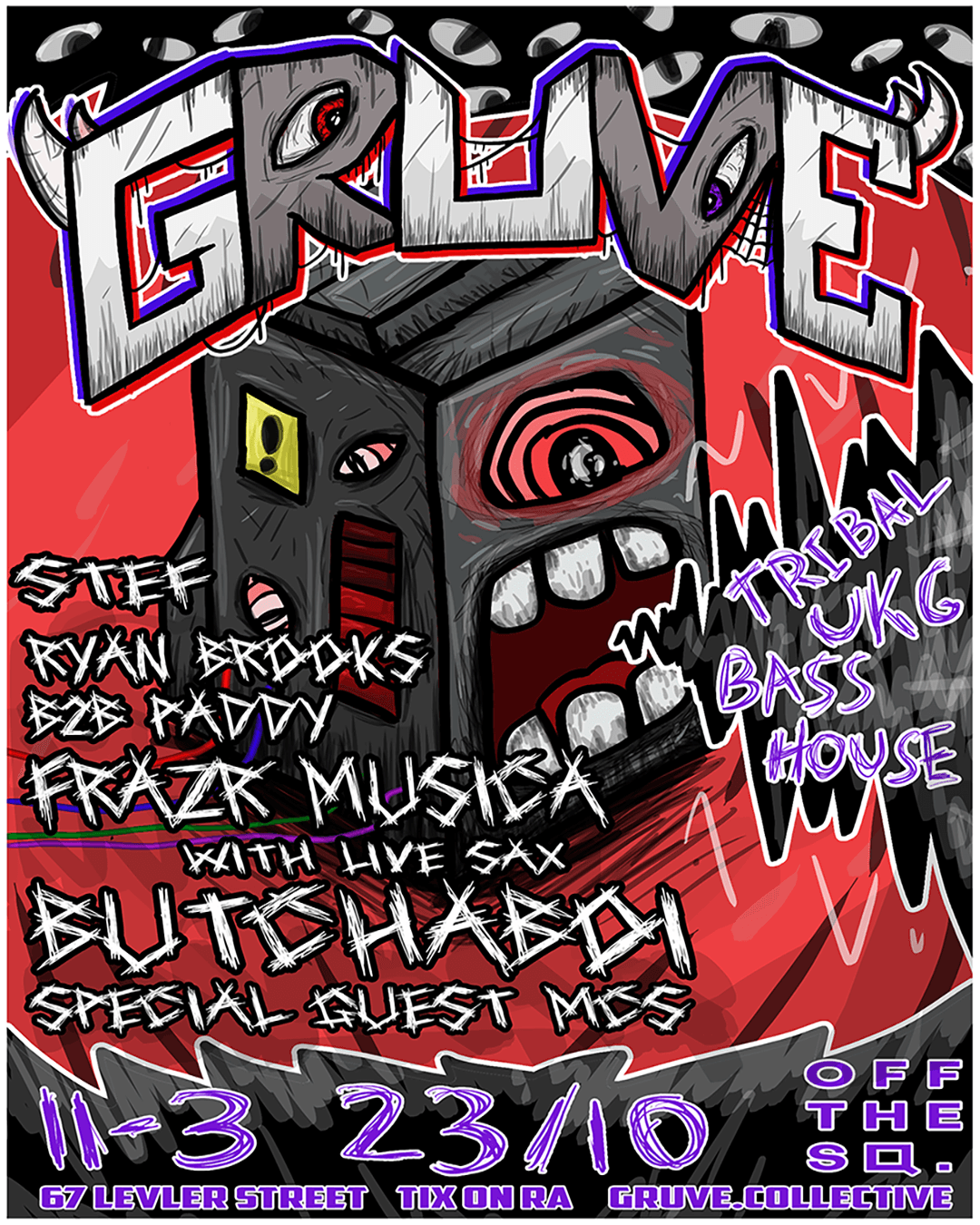 Gruve presents: BUTCHABOI, Live Sax and Open Decks