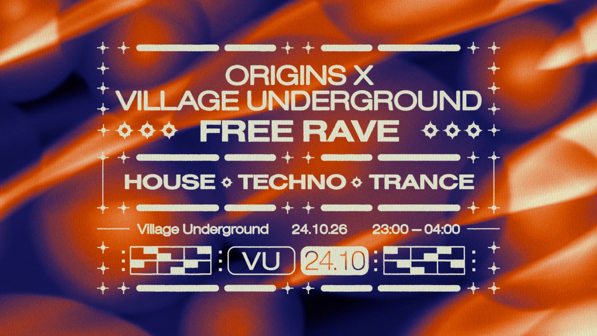 Origins x VU Free Rave: House Techno Trance