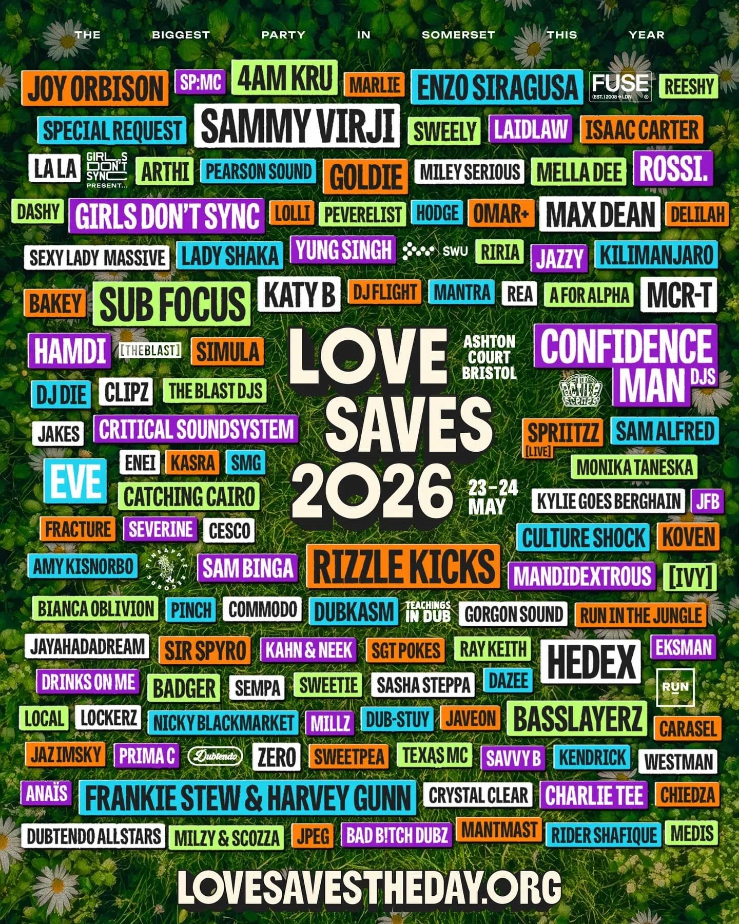 Love Saves The Day Festival 2026 SATURDAY