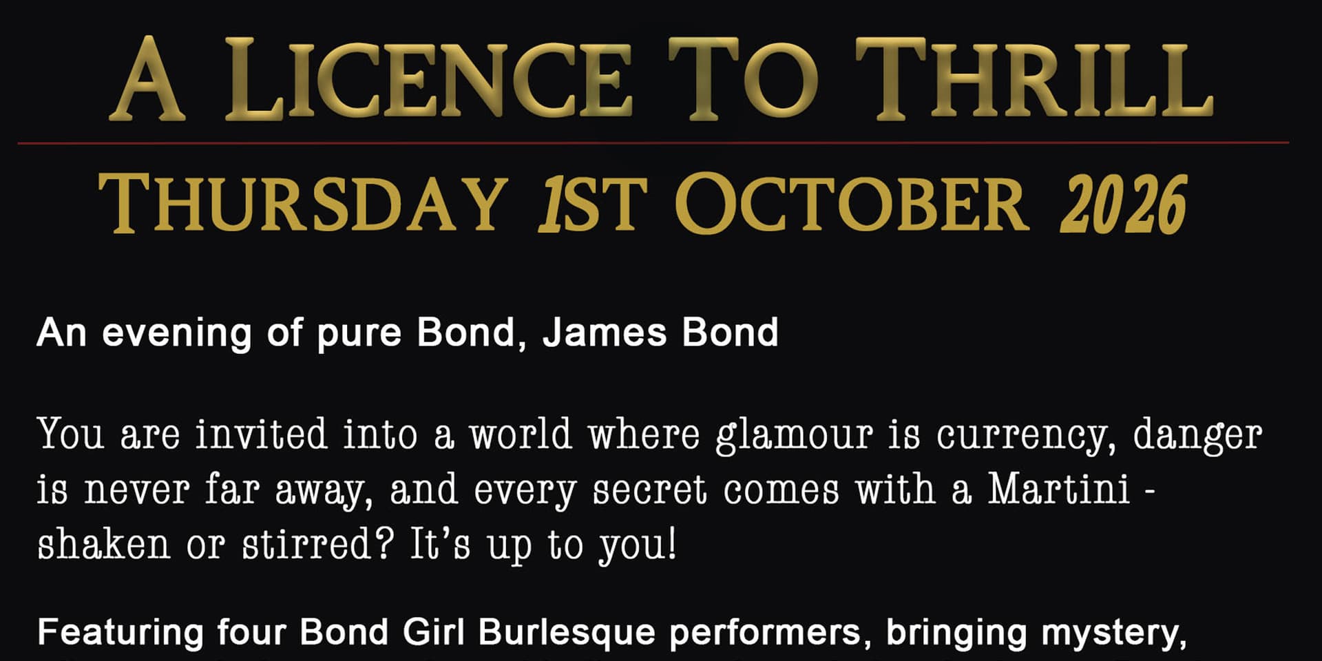 A Licence to Thrill