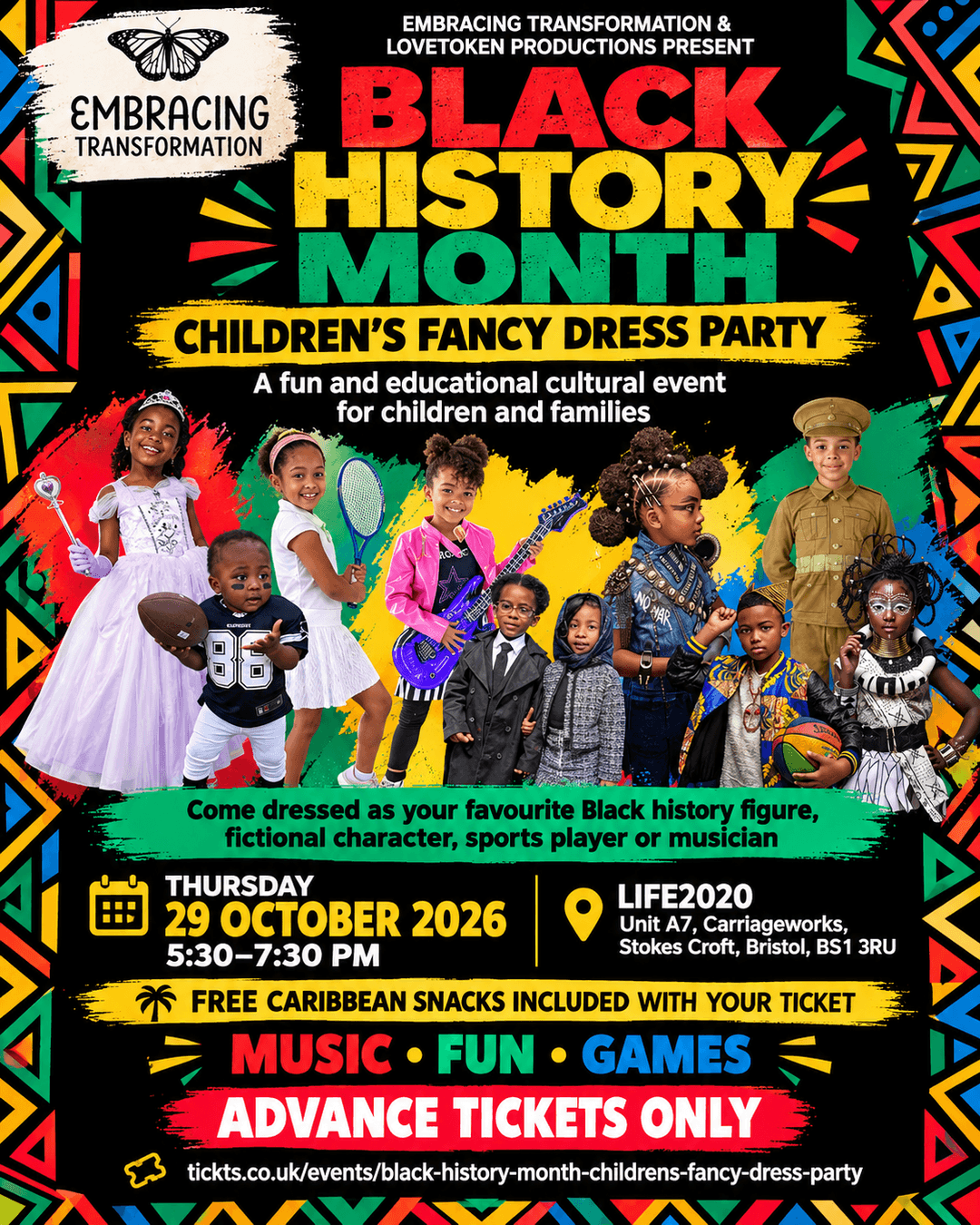 Black History Month Children's Fancy Dress Party